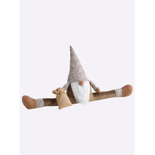 Türstopper HEINE HOME, grau (taupe, beige), B:58cm H:37cm T:12cm, Kunststoff, Polyester, Türstopper