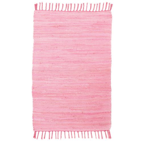 Teppich HEINE HOME Gr. 3, rosa, B:70cm H:5mm L:140cm, Baumwolle, Teppiche