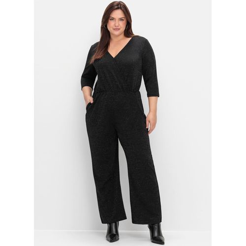 Overall SHEEGO, Damen, Gr. 58, Normalgrößen, schwarz, 91% Polyester, 5% metallisierte Fasern, 4% Elasthan, Overalls