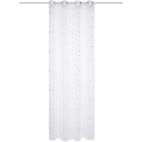 Gardine HEINE HOME, silber (silberfarben), B:140cm H:245cm, Polyester, Gardinen