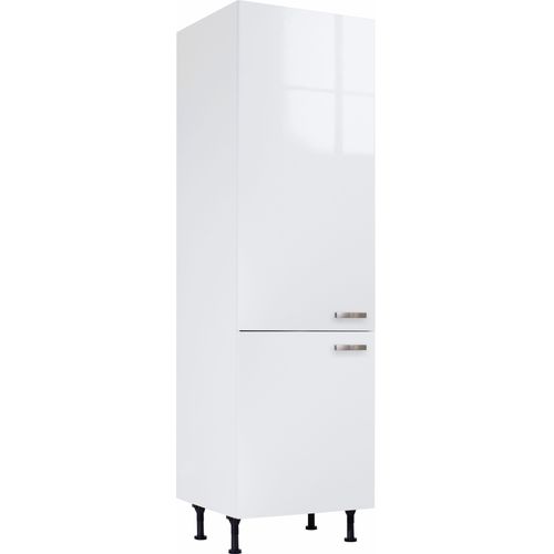 Seitenschrank KOCHSTATION "KS-Cara", weiß (weiß glänzend, weiß), B:60cm H:211,8cm T:58,4cm, Schränke, Seitenschrank