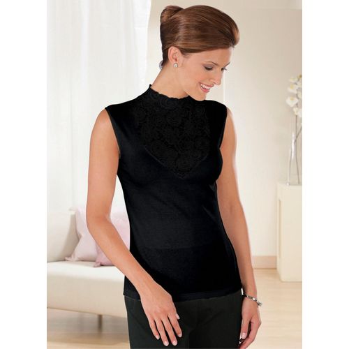 Unterziehshirt NINA VON C., Damen, Gr. 42, Normalgrößen, schwarz, 100% Baumwolle, Turtleneck, ärmellos, Unterhemden
