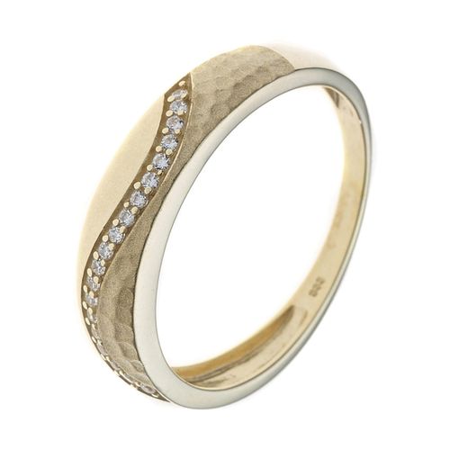 Goldring JOBO Gr. 58, gold (gelbgold 333), Fingerringe, Damen, 58, Gelbgold 333, 333 Gold mit 19 Zirkonia