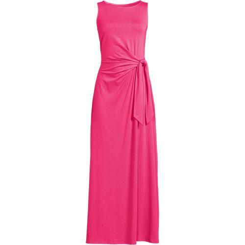Maxikleid aus Baumwolle/Modal mit Bindeband, Damen,  Pink, Baumwolle Modal, by Lands' End