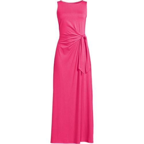 Maxikleid aus Baumwolle/Modal mit Bindeband, Damen,  Pink, Baumwolle Modal, by Lands' End