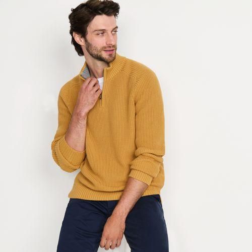 Pullover DRIFTER mit Troyer-Kragen, Herren,  Gelb, by Lands' End