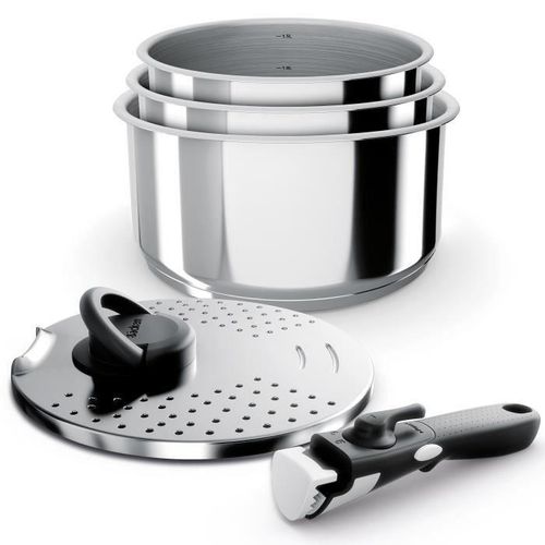 BACKEN Kochtopf-Set - Edelstahl - 5-teilig - Alle Wärmequellen inklusive Induktion