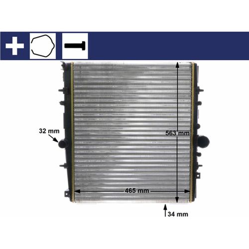 Kühler Motorkühlung MAHLE für CITROËN C8