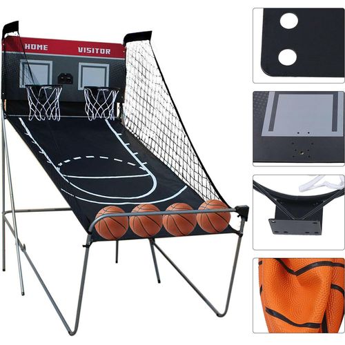 Basketballautomat Basketball Schießmaschine Basketballspiel Basketballkorb Basketballständer Basketballanlage+4 Bälle