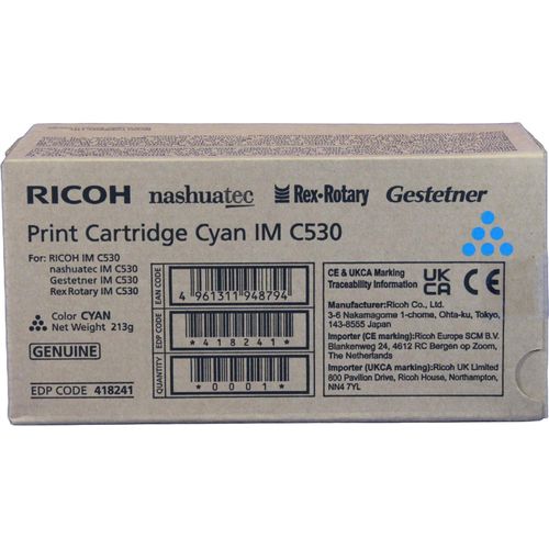 Ricoh Toner 418241 Cyan fr Ricoh IM C530FB