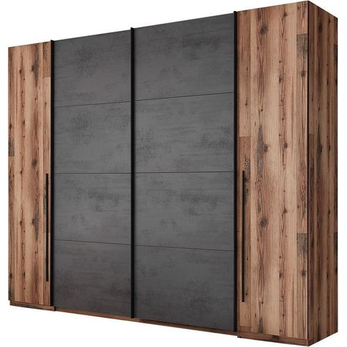 Kleiderschrank Schwebetüren Drehtürenschrank Alpine Lodge - grau 312 cm - SARNIA - Die Möbelfundgrube