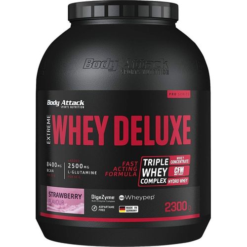 Body Attack 500-13, Pulver, Molkenproteinkonzentrat, Erdbeere, L-Alanin, L-Arginin, L-Asparaginsäure, L-Cystein, L-Glutaminsäure, L-Glutamin, L-Glycin,..., C, B2, B6, B1, E, B12, 40,5 g
