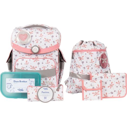 School-Mood Timeless Nordic Collection Schulranzen-Set 7-teilig Dragonfly creme