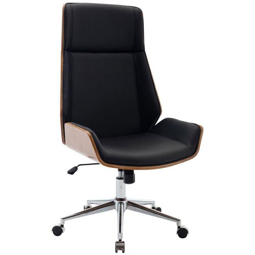 Bürostuhl Breda Kunstleder walnuss/schwarz