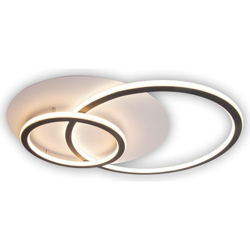 Näve Leuchten LED Deckenleuchte " KIRK " LED Deckenleuchte " KIRK " Deckenleuchten - LED Deckenleuchte " KIRK ", Deckenlampe im Modern Style, aus Metall und Kunststoff in schwarz, 55 x 42 x 7 cm, inkl. LED