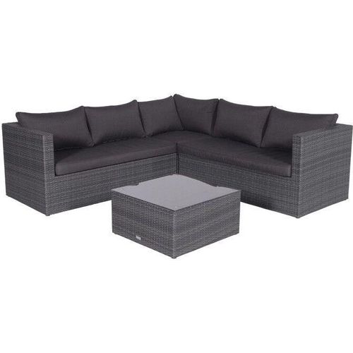 Garden Impressions Montana Loungeset - 4-Teilig - earl grey - dark antracite
