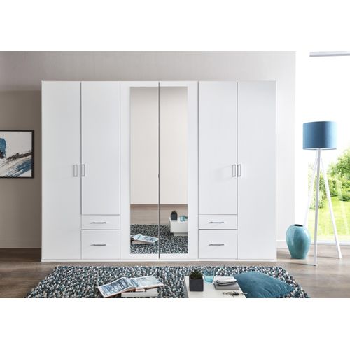Drehtürenschrank ></noscript>Freiburg< in WEISS - 270x208x58cm (BxHxT)