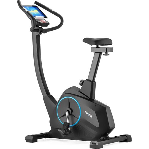 Gymtek Magnetischer Heimtrainer, Fahrrad für Zuhause - bis 150kg - 16 Widerstandsstufen, 10kg Schwungmasse - LCD Display - für Home Gym, Fitness
