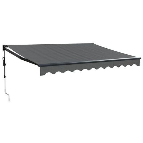 Prolenta Premium - Elektrische Markise mit Kurbel Anthrazit 3,5x2,5 m