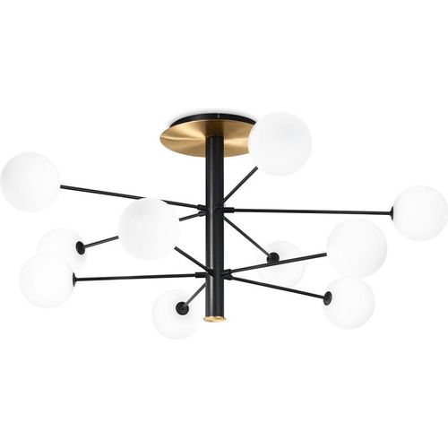 Deckenleuchte Industrial-Minimal Cosmopolitan Metall Schwarz 10 Lichter G9 3W 3000K