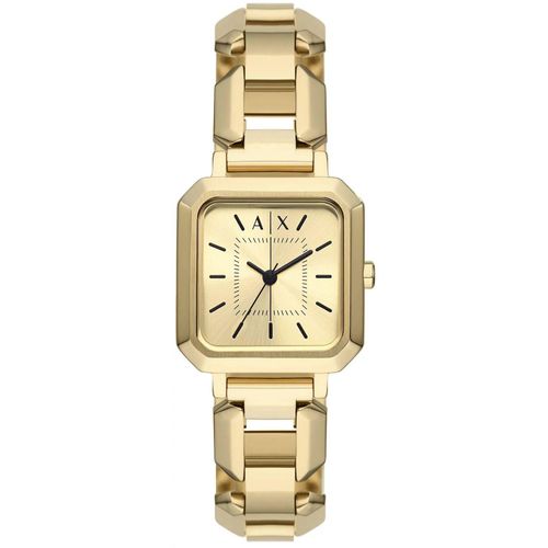 Armani Exchange Leila Damenuhr mit goldfarbenem Edelstahlarmband