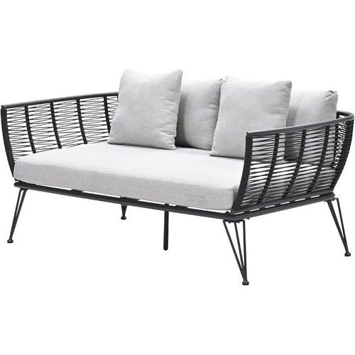 Melissa Sonneninsel/Daybed - carbon black - rope lava black - valley sand