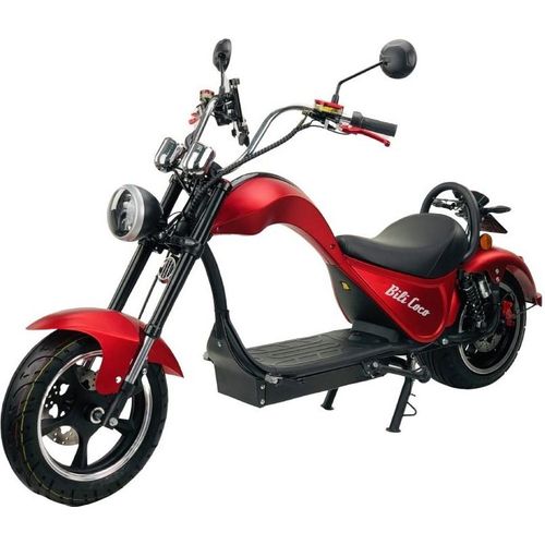 Elektroroller Motorroller BILI COCO COBRA 2000 W, 60V 20Ah Lithium Akku, mit Alarm, Handyhalter, 45 km/h, Rot