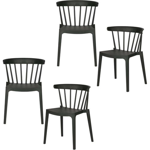 bliss gartenstuhl mit stangen kunststoff schwarz