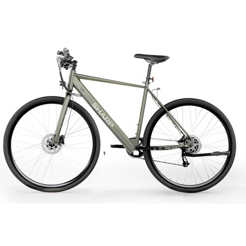 SHARP Hybrid E-Bike mit 7-Gang-Kettenschaltung, integriertem Farbdisplay und App, BK-GS03E-G