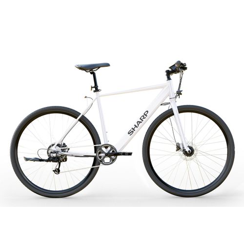 SHARP Hybrid E-Bike mit 7-Gang-Kettenschaltung, integriertem Farbdisplay und App, BK-GS03E-W