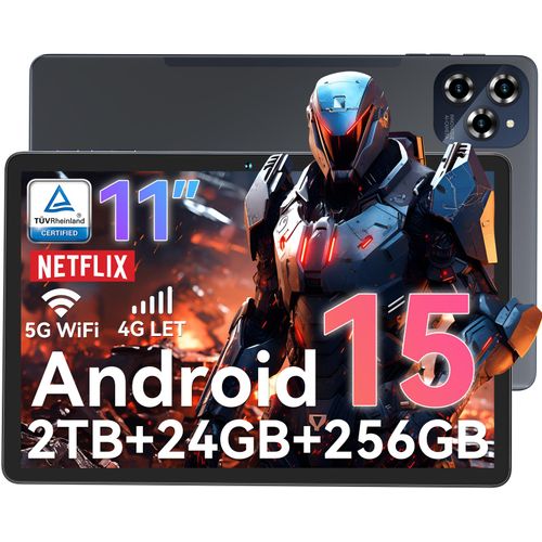 TABWEE 2025 W90 11 Zoll Tablet Android 15 ,24GB RAM 256GB Speicherplatz(2TB TF),Großes Display Widevide L1,Octa-core T615, 8000mAh,5G WiFi,4G LET,18W