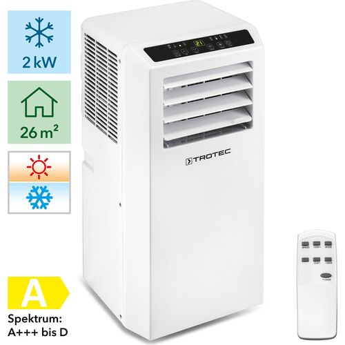 TROTEC Lokales Klimagerät PAC 2010 SH mobile 2,0 kW Klimaanlage 4-in-1-Klimagerät zur Kühlung Klimatisierung und Heizung 1,8kW [EEK A]