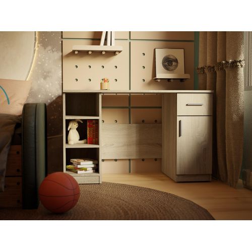 Schreibtisch 120 in Eiche hell mit Premium-Beschlägen – 120x73x60 cm