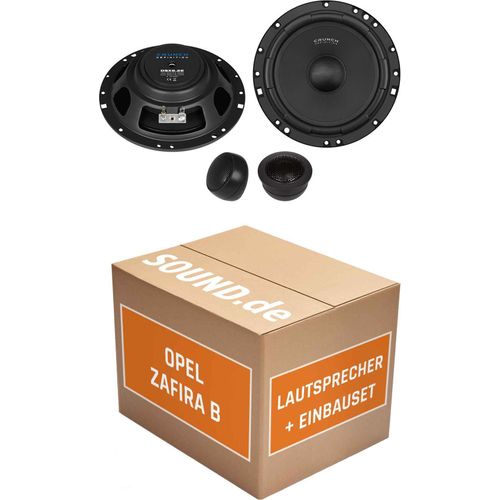 Lautsprecher Boxen Einbaupaket vorne Crunch DSX6.2E passend für Opel Zafira B | Set für zwei Türen