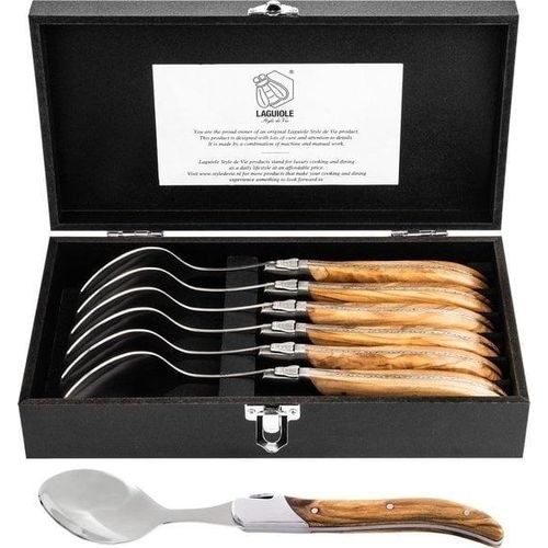 Laguiole Style de Vie Laguiole Style de Vie Löffel Luxury Line - 6-teilig - Olivenholz