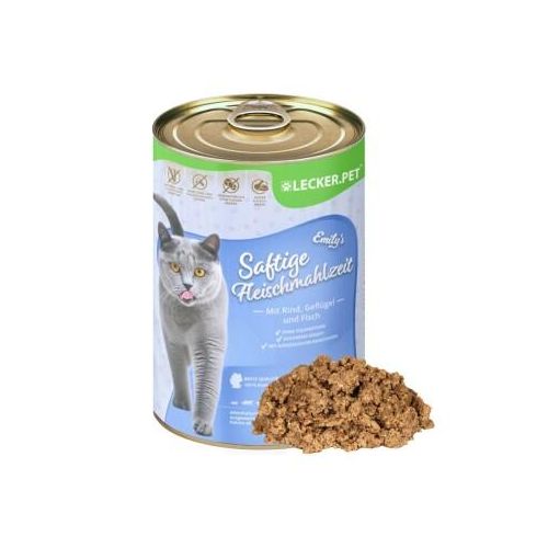 Lyra Pet Lecker.Pet Emily's Saftige Fleischmahlzeit mit Rind, Geflügel & Fisch 24x400 g