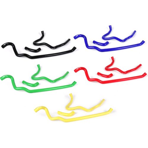 Kühlerschlauch-Set BGM Silikon 180°C für Vespa GT 125-200 für Vespa GTL 125-200 für Vespa GTS 125-300 für Vespa GTV 125-250, Farbe:Blau