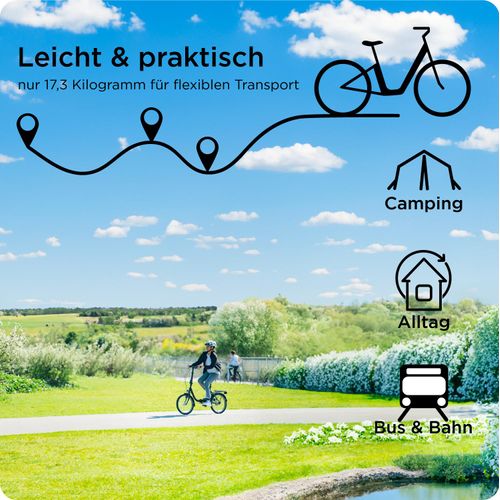 Zündapp ZF40 20 Zoll Klapprad Klappfahrrad Faltrad StVZO Faltfahrrad Erwachsene Damen Herren tiefer Einstieg