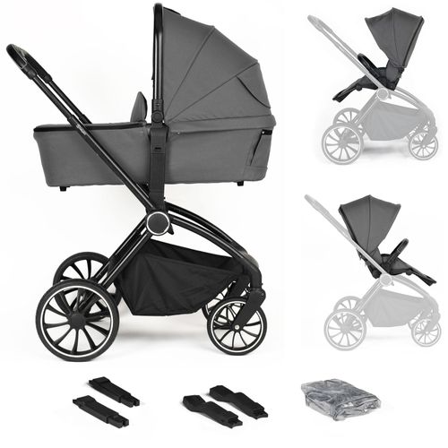 BabyGo 2in1 Kombikinderwagen Harmony, grau