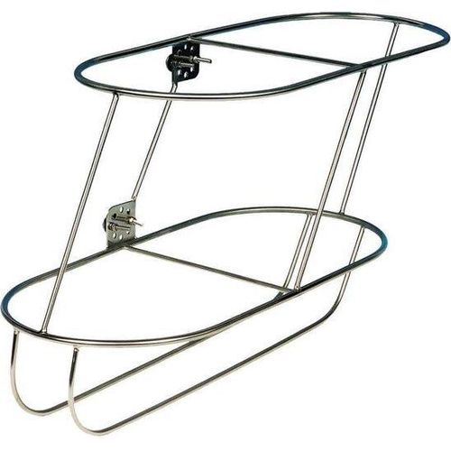 Allpa schräger Kotflügelhalter aus Edelstahl Backbord für 2 Kotflügel Ø 24 cm