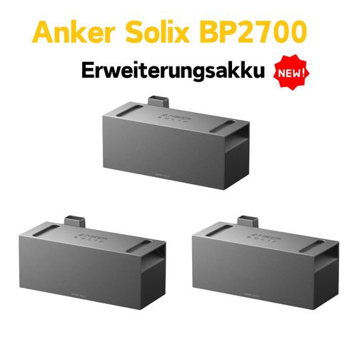 Anker SOLIX Erweiterungsakku BP2700 für Solix Solarbank 2 und 3 Stromspeicher
