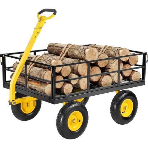 Bollerwagen Transportwagen - Gartenwagen 544,31kg - Gerätewagen Gelb - Handwagen Robustes Design- Ideal für Gartenarbeit und Transporte