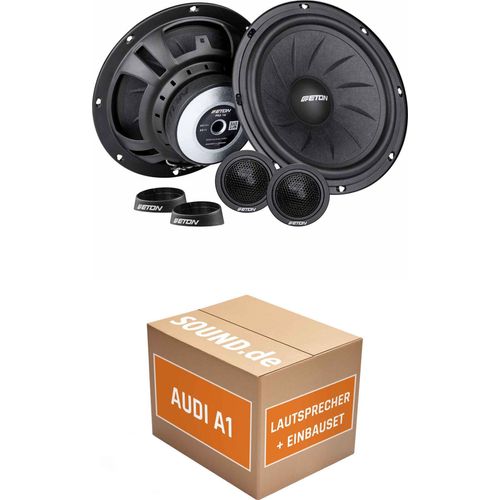 Lautsprecher Boxen Einbaupaket Front Eton PRA 16 passend für Audi A1 GB + Standard Soundsystem | 2x Tief-Mitteltöner 2x Hochtöner