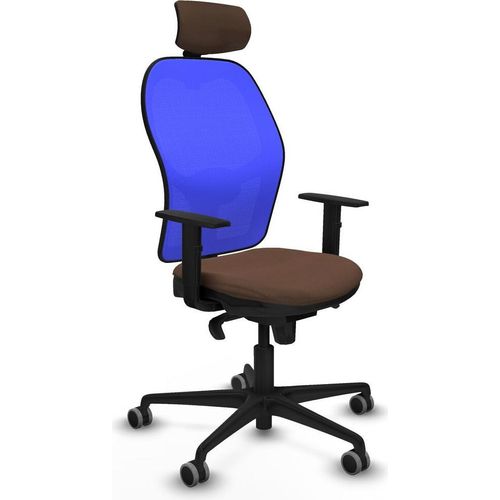 Bürostuhl mit Kopfstütze Piqueras y Crespo 1D036G2 Blau Dunkelbraun