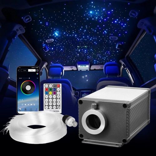Auto LED Sternenhimmel Twinkle Lichtfaser - 450 Stk. Glasfaser Lichteffekte - Autobeleuchtung mit Sterneneffekt