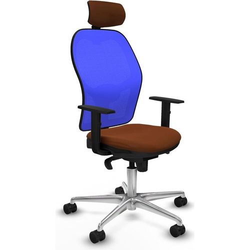 Bürostuhl mit Kopfstütze Piqueras y Crespo 1D086N2 Blau Braun