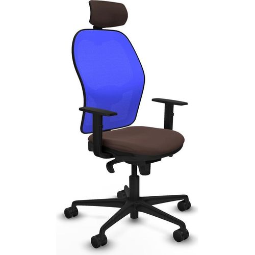Bürostuhl mit Kopfstütze Piqueras y Crespo 1D036N2 Blau Dunkelbraun