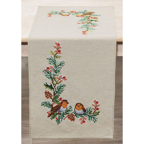 Stickläufer "2 Rotkehlchen"