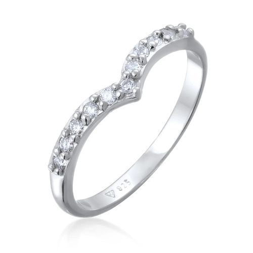 Elli Ring - Ring Lab Grown Diamanten Weiß Brilliant Cut (0.044 - Gr. 52 MM - in Silber - für Damen Image