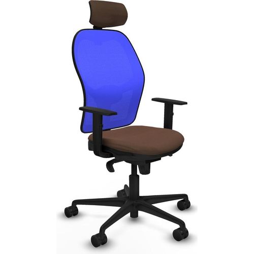 Bürostuhl mit Kopfstütze Piqueras y Crespo 1D036N2 Blau Dunkelbraun